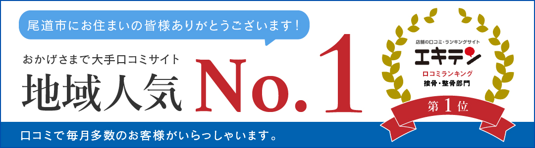 エキテン接骨・整骨部門第1位